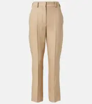 [Loro Piana] Loro Piana Neo Derk linen crêpe straight pants AU 6 beige