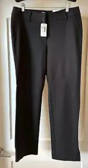 Chicos Pants Size 1 Short NWT Black Ankle Slim Leg Rayon/Nylon/Spandex