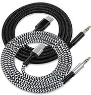 USB C to 3.5mm Audio Aux Cable for iPhone 16Pro Max 15, USB C to Aux Cord for Car (2Pack/3.3ft), Type C to Aux Headphone Male Car Auxiliary Cable for Android Galaxy S24 S23Ultra, Pixel 9Pro XL