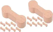 [TOBBOMEY] 16pcs Wooden Train Track Connectors Railway Track Adapters for Creative Play Compatible Major Brands Imagination Hands Skills
