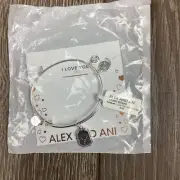 Alex and Ani Because I Love You Aunt IV EWB, SAS, Shiny Antique Silver,...