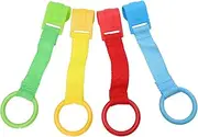 CATIEBYE 4pcs Pull up Rings Stroller Toy for Baby Toddler Pram Toys Mobile Activity Gym