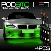 Underbody Rock LED Lights Accent Under Car Glow Green Neon for Mitsubishi Lancer (for: Mitsubishi)