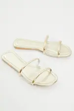 Gold Perspex Flat Slides
