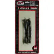 Atlas Code 55 Nickel-Silver Rail 10" Radius Curve (6) - N Scale