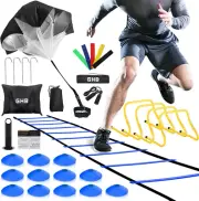 Agility Ladder,Football Training Equipment Set,4 Agility Hurdles, 20 Feet12 Rung