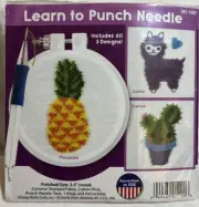 DESIGN WORKS CRAFTS LEARN TO PUNCH NEEDLE 3 DESIGNS 997-1907