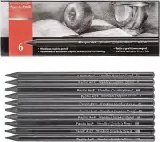 Woodless Graphite Pencil 6 Pack Set, 12B, 10B, 8B, 6B, 4B, & 2B, for Sketching,