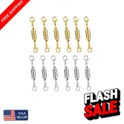 12 Pcs Magnetic Lobster Clasps - 6 Gold & 6 Silver for Quick Jewelry Connections