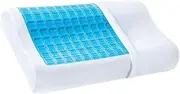 Support Design Contour Gel Memory Foam Pillow with, Removable Pillow Case, Orthopedic Pillows Help Relieve Back, Neck and Shoulder Pain, Anti-snoring, Ideal for Back, Stomach and Side Sleepers