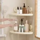 Wall Mounted Hand Sanitizer Storage Rack Plastic Corner Storage Shelf Bathroom