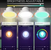10W Smart ZigBee LED Downlight RGB + CCT Tri SmartThings Echo Plus HUE Conbee 2