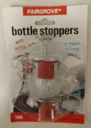 Vintage Bottle Stoppers!With Safety Collars! Fairgrove! Unique old Items! NICE!