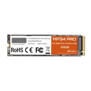 MP34 PRO 512GB PCIe Gen3 NVMe M.2 2280 Internal Solid State Drive, Gen3.0X4, ...