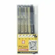 Sakura Pigma Manga Basic Set (Pack of 6 Pens)