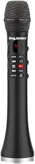 SingMasters SM30 Karaoke Microphone Machine,Carpool Karaoke Microphone,Bluetooth Microphone Wireless,Portable Handheld Karaoke Mic & Speaker for Kids,Adults Party (Black)