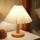 Night Lamp Usb Powered Desktop Decoration Pleated Umbrella Study Reading Bedside