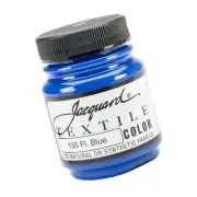 Jacquard Products Textile Color Fabric Paint 2.25-Ounce, Fluorescent Blue