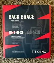 Fit Geno Back Brace for Men / Women Size XL Sciatica, Lumbar Pain
