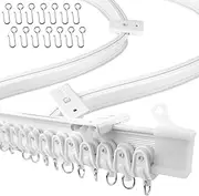 UrbanRed Ceiling Curtain Track - Mount for Curtain Rail With Track System - Bunk Bed and RV Curtains - Bendable Track (3 Meters)