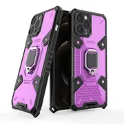 For iPhone12 Pro Max Phone Case With Ring Holder Kickstand - Purple