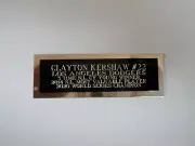Clayton Kershaw Baseball Card Plaque or Baseball Ball Cube Nameplate 1" X 3"