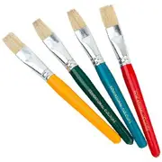 Educational Colours Jumbo Flat Paintbrush 4 Pack