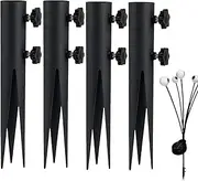 Outdoor Light Stakes for Torch Stand | Garden Stakes,Metal Torch Stake Outdoor Torch Stand for Bird Feeders Flags Flagpoles and Umbrellas