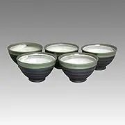 TOKYO MATCHA SELECTION - Green Collar - Tokoname Pottery Tea Cup : 5chawan - Japanese Casual Ceramic [Standard Ship by Int'l e-Packet: with Tracking & Insurance]