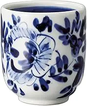 Sometsuke Flower Pattern Long Teacup [3.1 x 3.5 inches (7.8 x 8.8 cm), 9.2 fl oz (260 cc] | Sushi Tea Cup) |