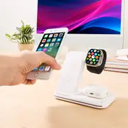 3-in-1 Foldable Wireless Charger - White