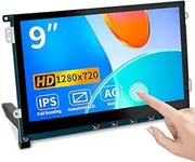 9 Inch Touch Screen Display for Raspberry Pi,1280 x 720/ Anti-Glare/Optical Bonding Capacitive Screen/IPS /600 lumens/Wall Mountable/HDMI Portable Monitor