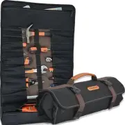 18-Compartment Tool Roll - Waxed Canvas - Waterproof - 17" - Organizer