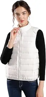 [ELFJOY] Winter Puffer Vest Women Lightweight Sleeveless Down Vest Stand Collar Womens Vests Outerwear Zip up Padded Gielt