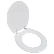 WC Toilet Seat MDF Lid Simple Design White vidaXL