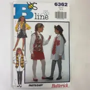 UNUSED 6362 VINTAGE SEWING PATTERN BUTTERICK GIRLS VEST SHIRT SKIRT SHORT LEGGIN
