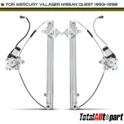 2x Front Window Regulators w/ Motor for Mercury Villager Nissan Quest Van 93-98 (for: Nissan)