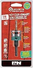 P&N Quickbit TCT Cut-Smart Fusion Pilot Drill and Countersink Bit Set, 8g Screw Gauge, Silver/Black
