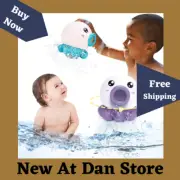 Octopus Fountain Bath Toy Water Jet Rotating Shower Bathroom Toy Summer Toy's