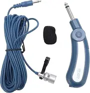 Small Omni-Directional Lavalier Microphone, 3.5mm Male Plug 6.35mm Adapter for Use with Wireless SK Bodypack Transmitters