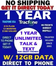 TracFone 1 YEAR UNLIMITED TALK/TEXT ✅ +12 GB DATA GET IT TODAY!
