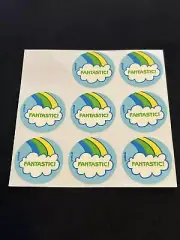 Vintage 80’s Trend Matte RAINBOW “Fantastic!” Scratch & Sniff Stickers