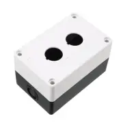 Push Button Switch Control Station Box 22mm 2 Button Hole White and Black