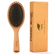 Wooden Paddle Hair Brush with Air Vent Hole for Men & Women, Oval Medium Air ...