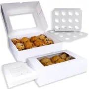 10 X CUPCAKE BOXES WITH INSERTS FOR 12 CUPCAKES OR GRAZING BOX WITH CLEAR WINDOW