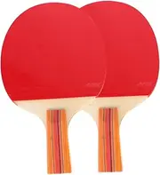 Mipcase 1Set Table Tennis Rackets with Slip Grip Tennis Balls for Player Training Durable High Elastic Surface for Enhanced Control Suitable for All Ages Random Handle Color