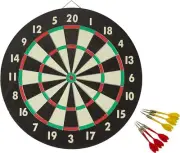 2-In-1 Starlite Quality-bound Paper Dartboard Game Set With Six Include