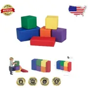 6-Piece Soft Foam Building Blocks Set for Creative Toddler Play - Bright Colors