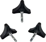 Knob Replacement Part Universal for Rolling Walker Rollator, Foldable Rollator Walker, Hand propelled Walker etc, Aluminum 3 Point Knob, General Parts of Rollator Walker Accessories Medical Equipment