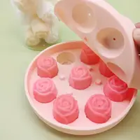 在飛比找momo購物網優惠-【美倫美】優雅玫瑰花造型矽膠模具(嬰兒副食品 蒸糕 烘焙 甜
